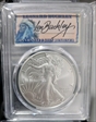 2025 $1 Silver Eagle First Strike 1 of 500 Leonard Buckley Signature MS70