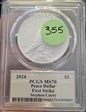2024 $1 Peace Dollar First Strike  Legends of Life Stephen Curry MS70