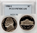 1988-S 5C PR70DCAM