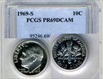 1969-S 10C PR69DCAM