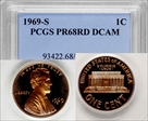 1969-S 1C PR68DCAM
