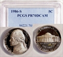 1986-S 5C PR70DCAM