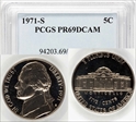 1971-S 5C PR69DCAM