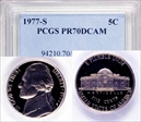 1977-S 5C PR70DCAM