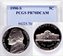 1990-S 5C PR70DCAM