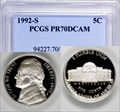 1992-S 5C PR70DCAM