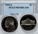 1995-S 5C PR70DCAM