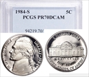 1984-S 5C PR70DCAM