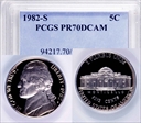 1982-S 5C PR70DCAM