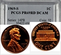 1969-S 1C PR69DCAM