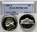 1987-S 5C PR70DCAM