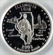 2003-S 25C Illinois Silver PR69DCAM
