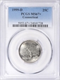 1999-D 25C Connecticut MS67+