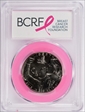 2018-D 50C Breast Cancer Awareness First Strike label MS70