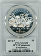 2018-P $1 WWI Centennial First Strike Wreath MS70