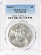 2003-P $1 First Flight MS70