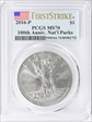 2016-P $1 100th Anniv. Nat'l Parks First Strike MS70
