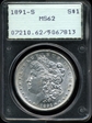 1891-S $1 MS62