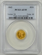 1862 G$1 AU55