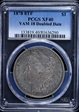 1878 8TF $1 VAM 18, Doubled Date XF40