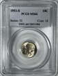 1951-S 10C MS66
