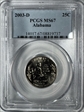 2003-D 25C Alabama MS67