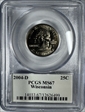 2004-D 25C Wisconsin MS67