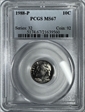 1988-P 10C MS67
