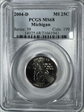 2004-D 25C Michigan MS68