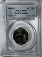 2000-D 25C South Carolina MS67