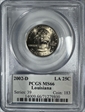 2002-D 25C Louisiana MS66