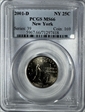 2001-D 25C New York MS66
