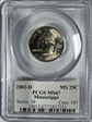 2002-D 25C Mississippi MS67
