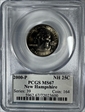 2000-P 25C New Hampshire MS67