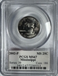 2002-P 25C Mississippi MS67