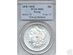 1878 7/8TF $1 Strong MS62