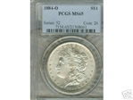 1884-O $1 MS65