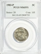 1983-P 5C MS65FS