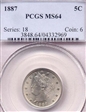 1887 5C MS64