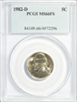 1982-D 5C MS66FS