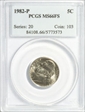 1982-P 5C MS66FS