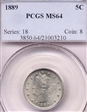 1889 5C MS64