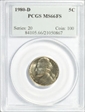 1980-D 5C MS66FS