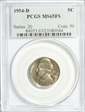 1954-D 5C MS65FS