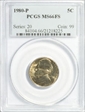 1980-P 5C MS66FS