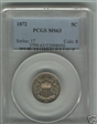 1872 5C MS63
