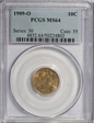 1909-O 10C MS64