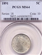 1891 5C MS64