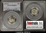 1996-W 10C MS68FB