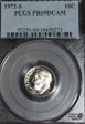 1972-S 10C PR69DCAM